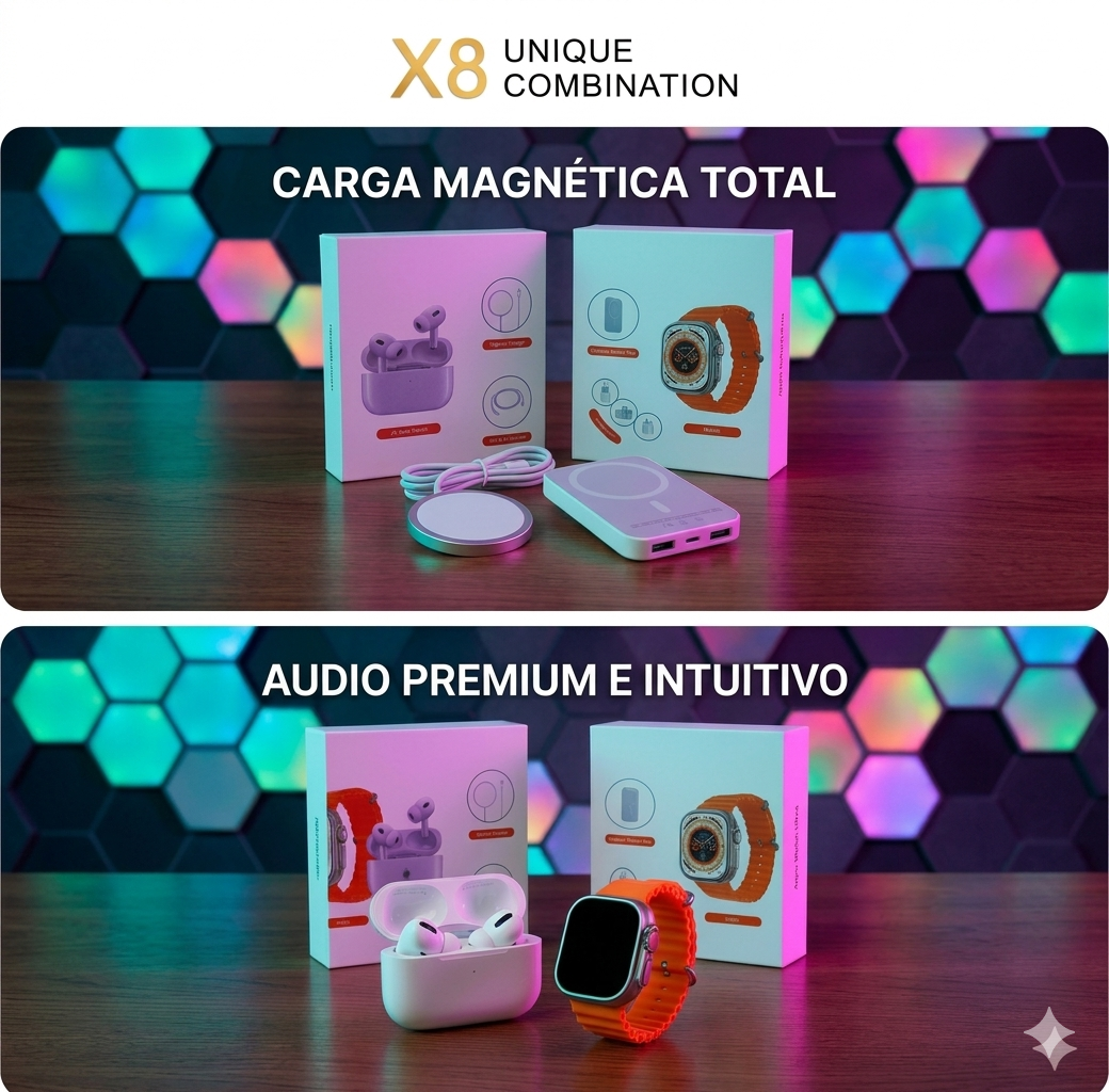 RELOJ Y AUDIFONOS COMBO X8