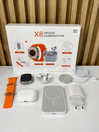 RELOJ Y AUDIFONOS COMBO X8